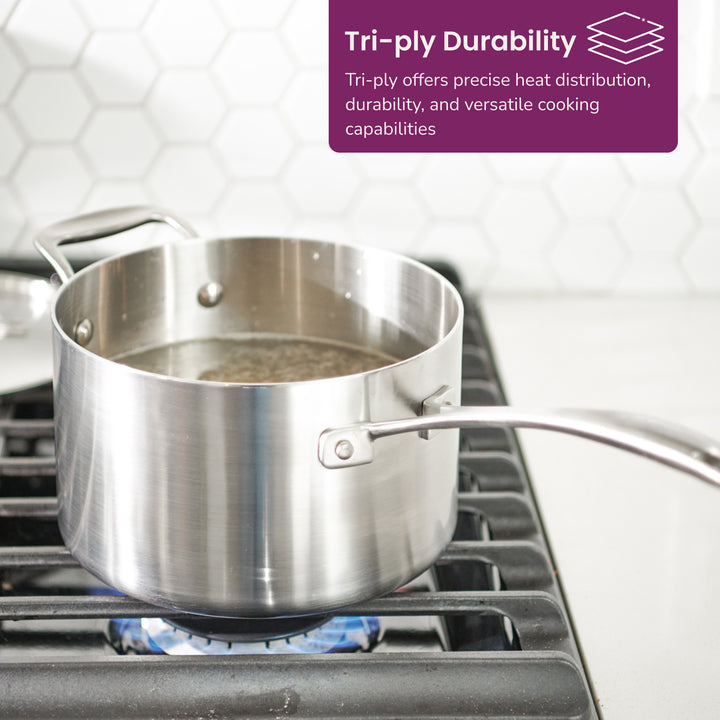 4-quart Stainless Steel Saucepan with Lid