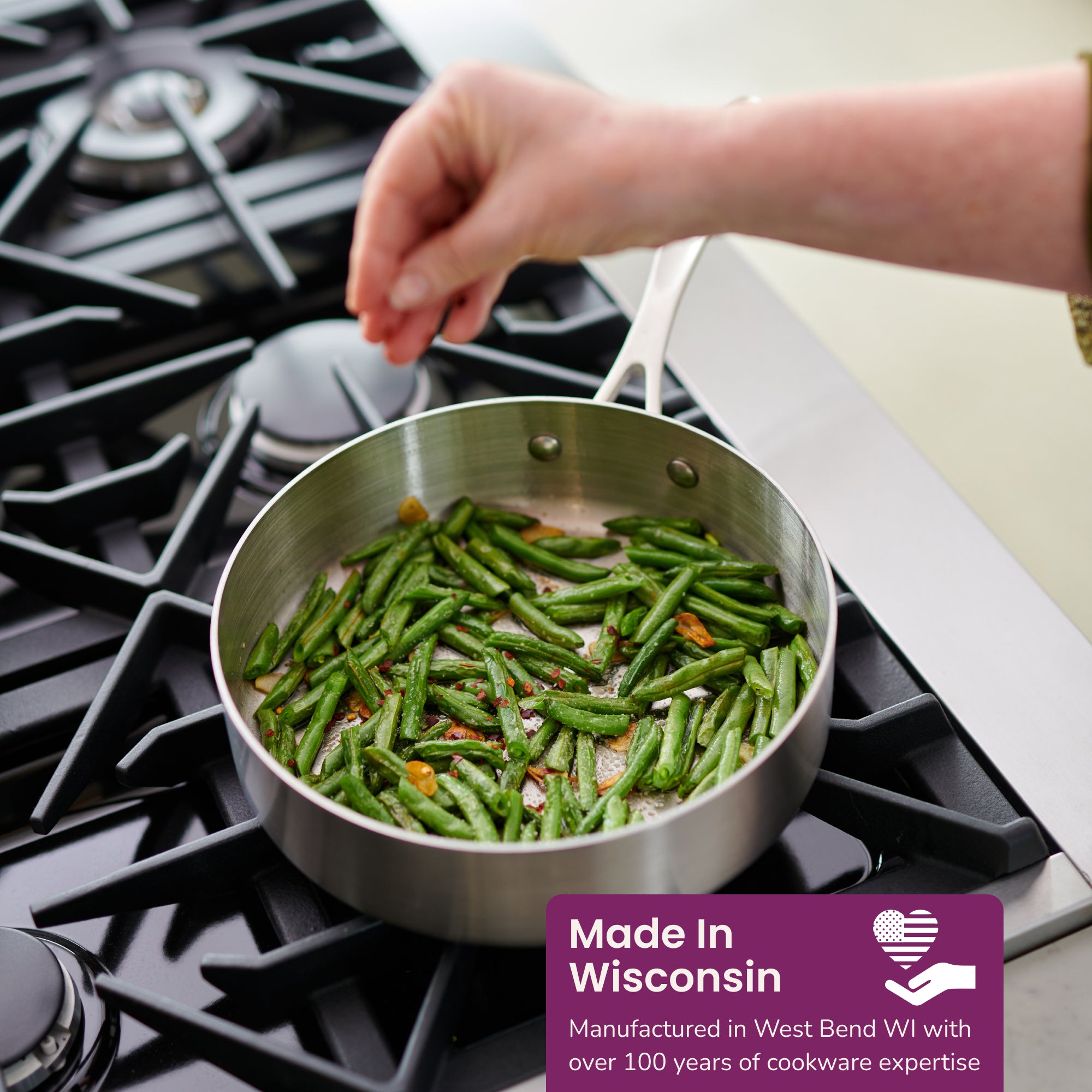 Stainless Steel Sauté Pan - Thumbnail 5