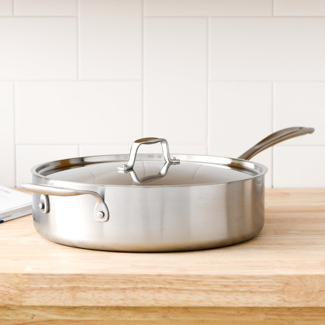 American Kitchen Cookware - 12 Covered Sauté Pan / Stainless Steel